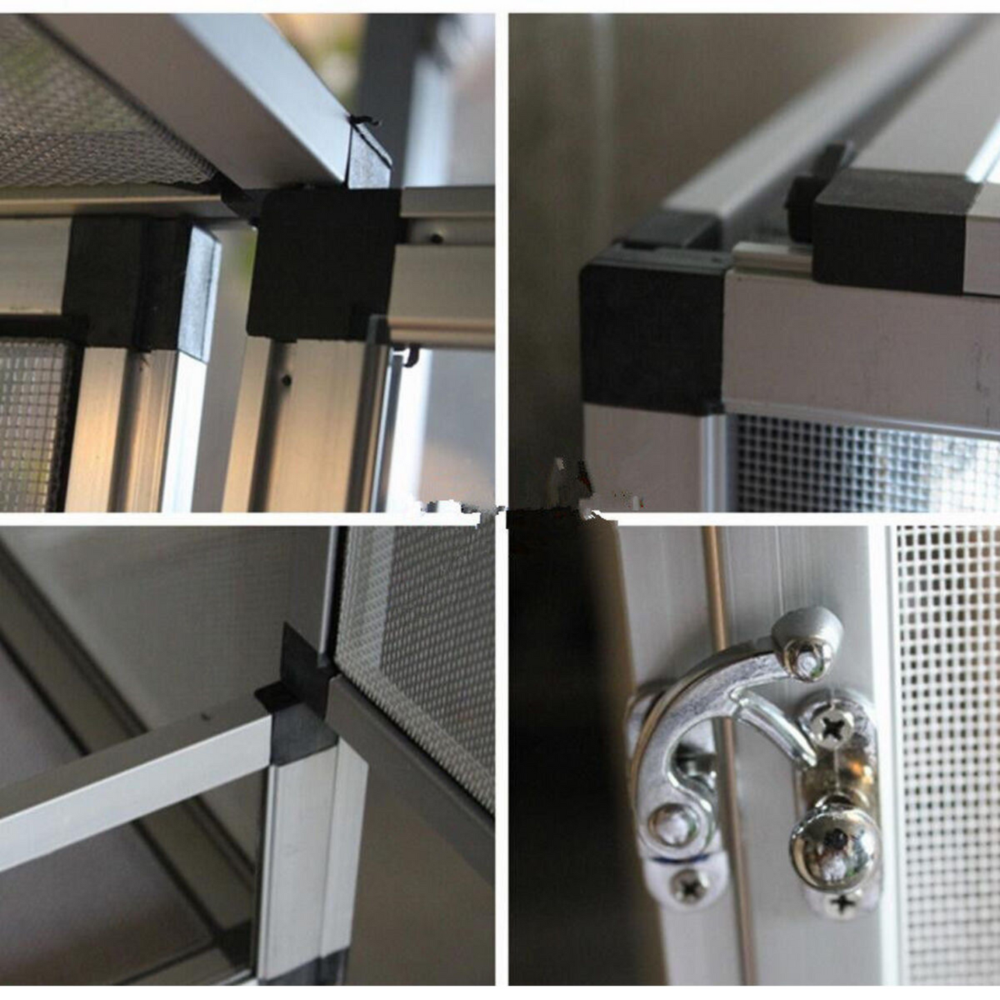 Aluminum Alloy Reptile Enclosure Lizard Snake Insect Mesh Cage Silver
