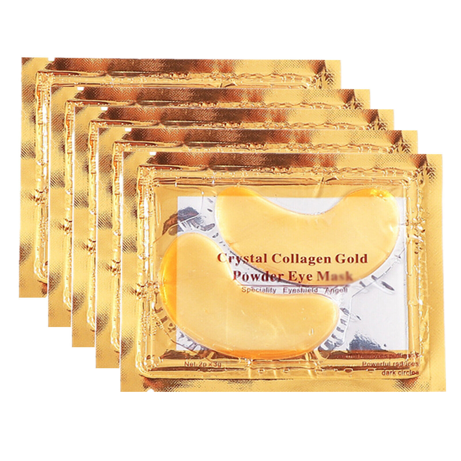 Under Eye Patches Pad Mask 20PCS Gold Gel Anti-Wrinkle Dark Circle Collagen