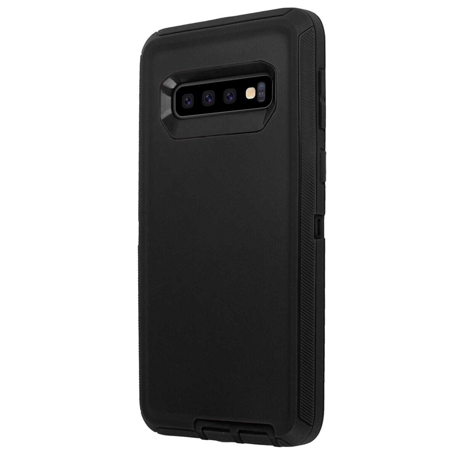 Shockproof Heavy Duty Armor Cover 3 Layers Samsung Galaxy S10+ Black