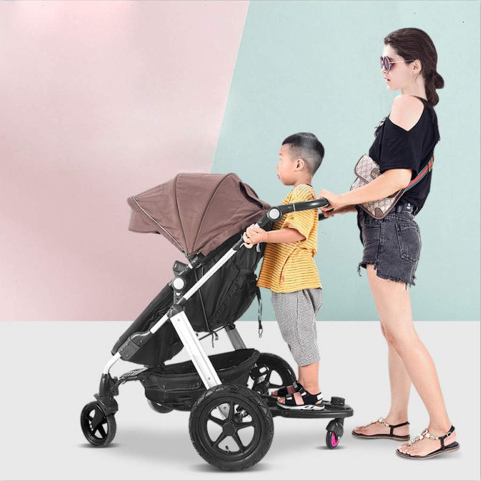 Detachable Seat Glider Universal 2in1 Stroller Holds Children 55lbs Pink