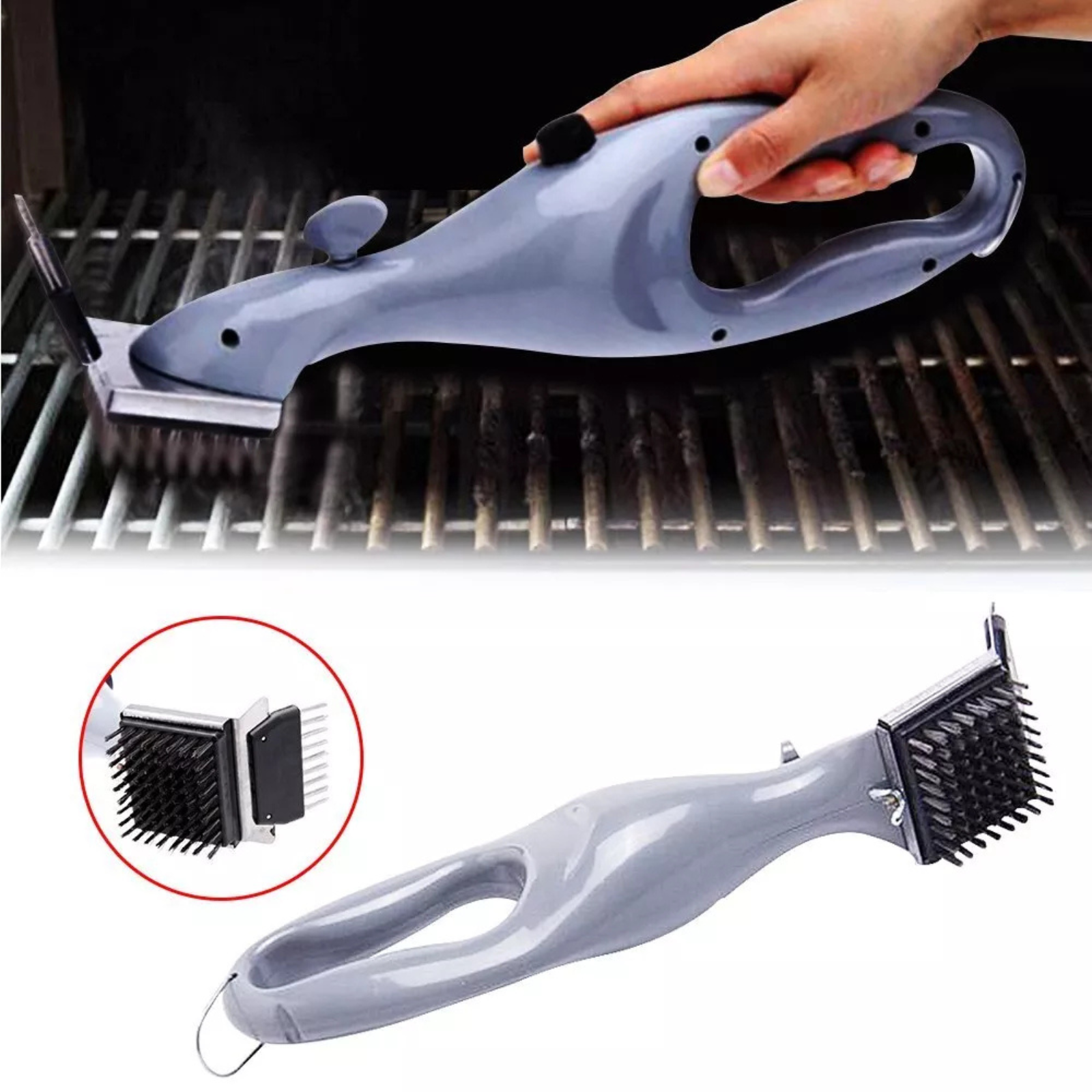 Barbeque Grill Brush For Charcoal Steam Cleaning Original