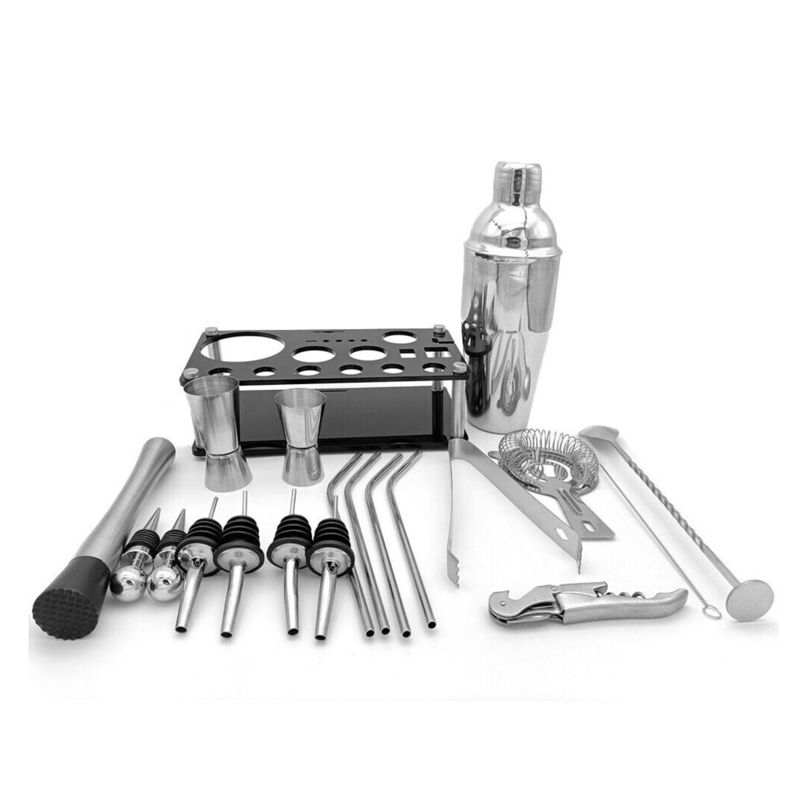 Bartender Stand Kit Martini Spirits Cocktail Shaker Set Maker Bar Strainer Mixer