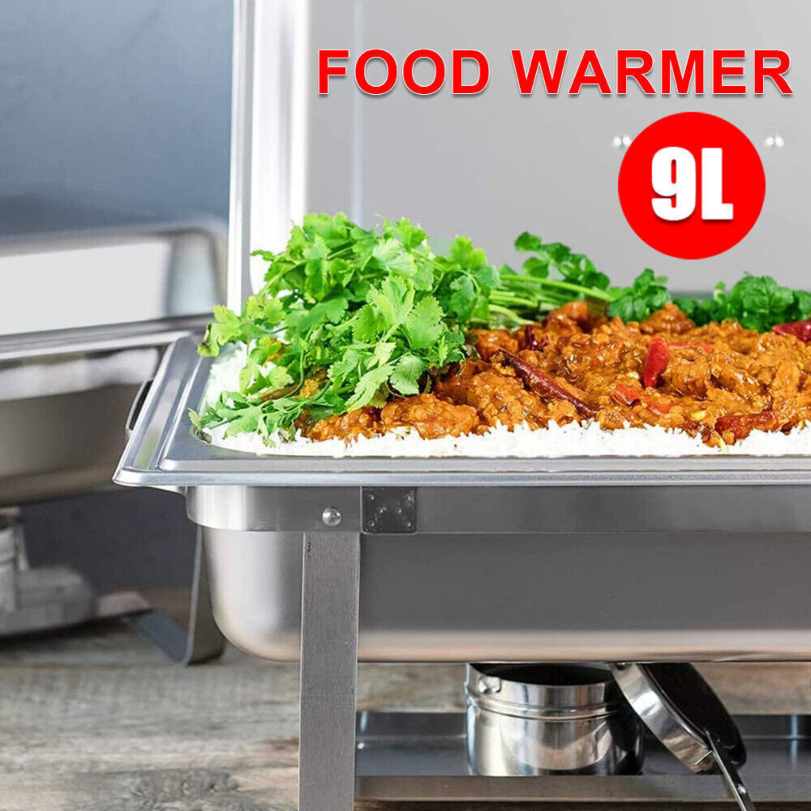 9L Chafing Dish Buffet Food Warmer Multi Stainless Steel Bain Marie