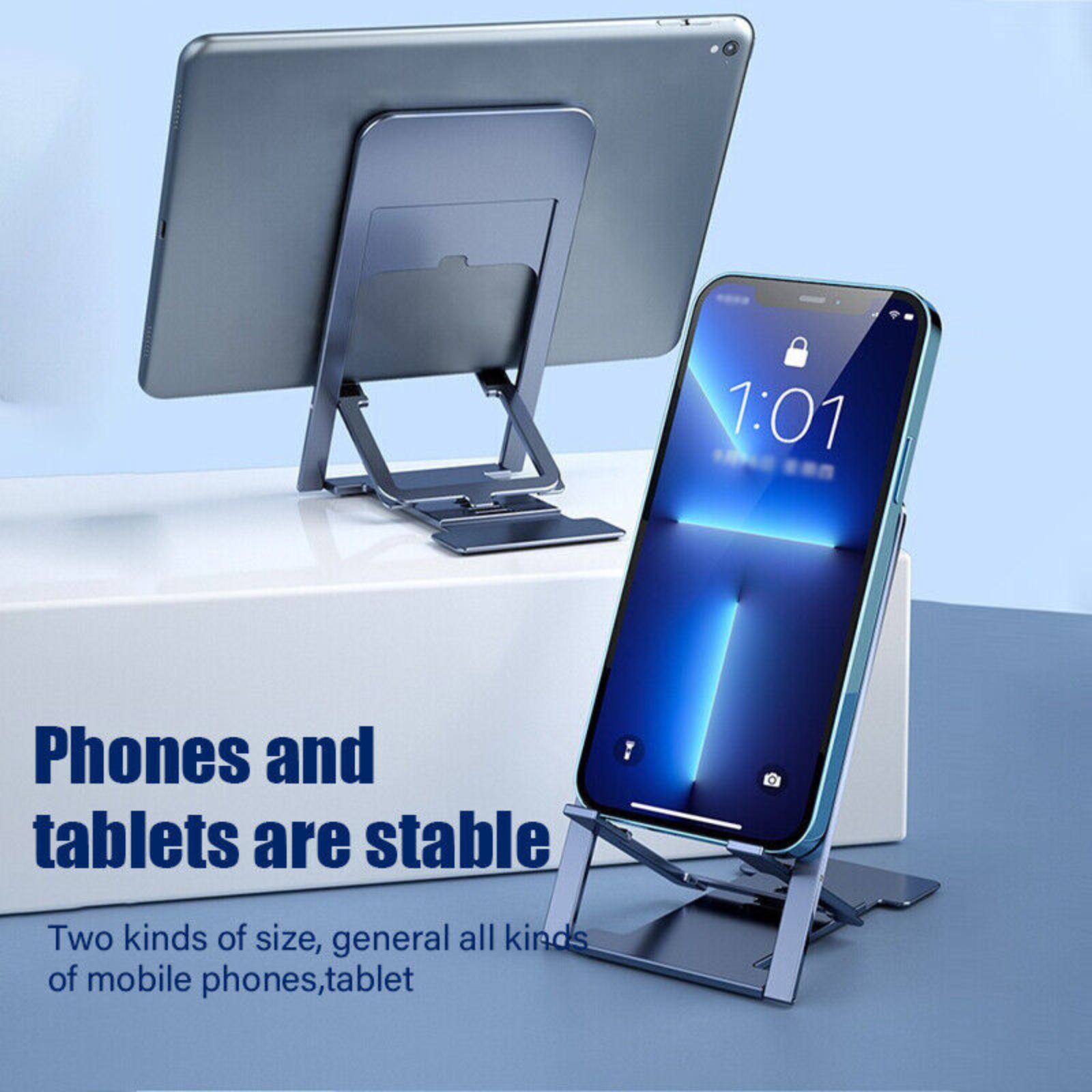 iPhone iPad Tablet Mount Adjustable Stand Holder Desk Mobile Phone Grey