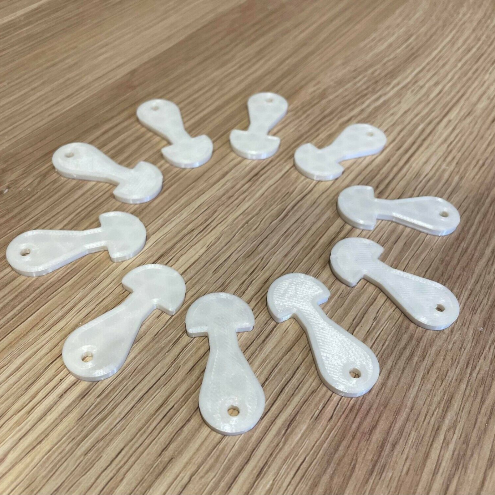 10x Trolley Token Shopping Cart Token Removable Trolley Token White