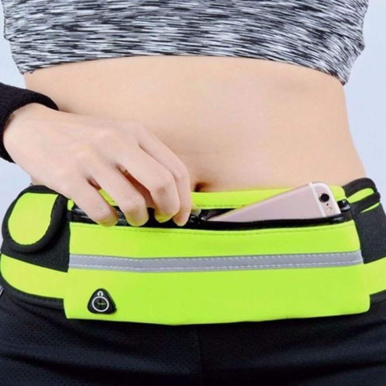 Green Fanny Pack Waist Belt Waterproof Money Wallet Zip Pouch Running Bum Bag