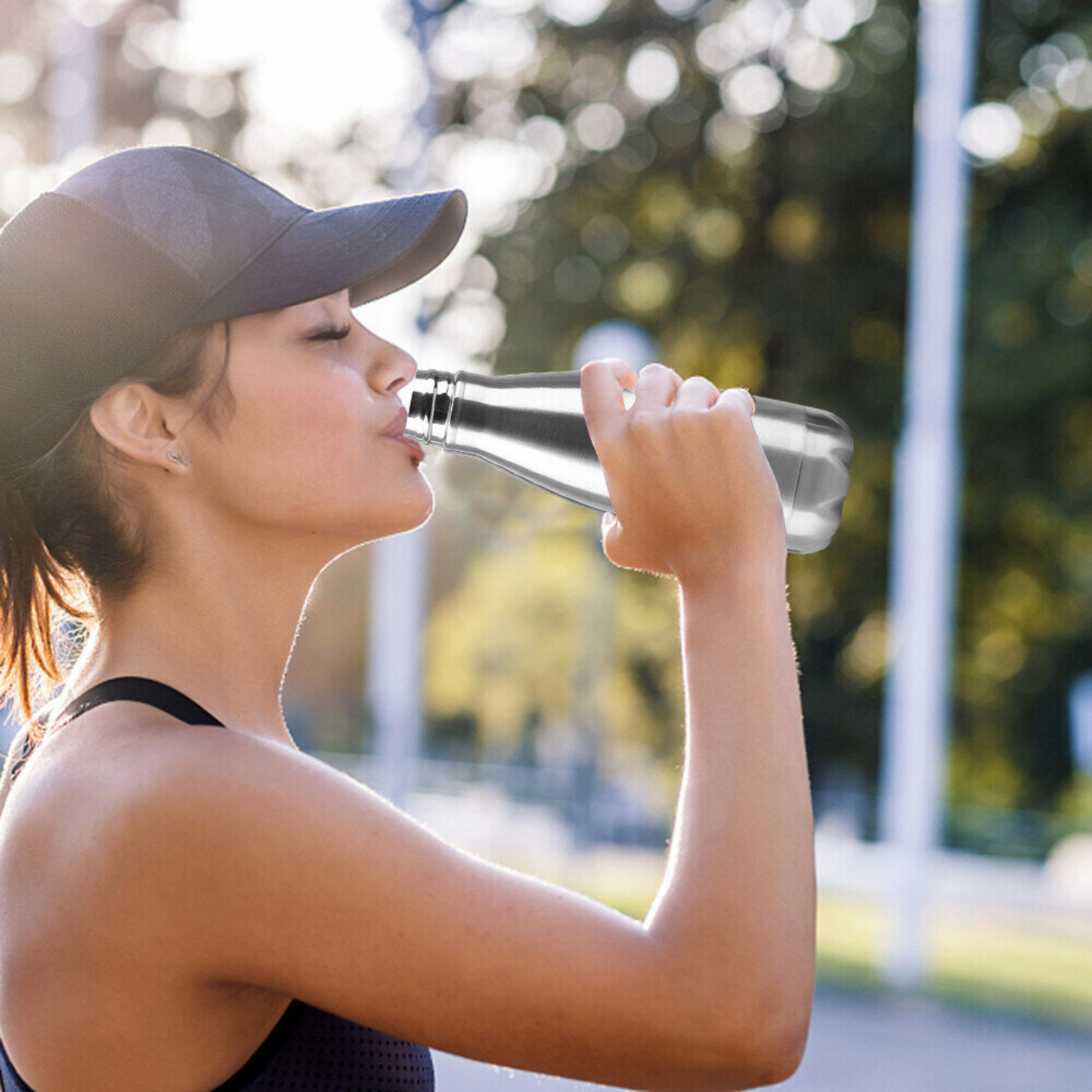 1000ML Vacuum Water Bottle Stainless Steel Sports Drink Cup Flask