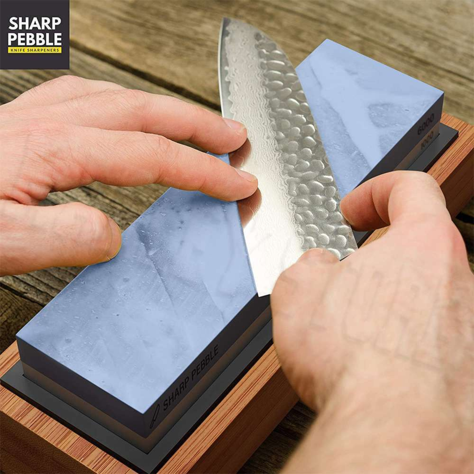 Sharpening Stone Dual Whetstone 1000/6000 Grit Water Wet Stone Sharpener
