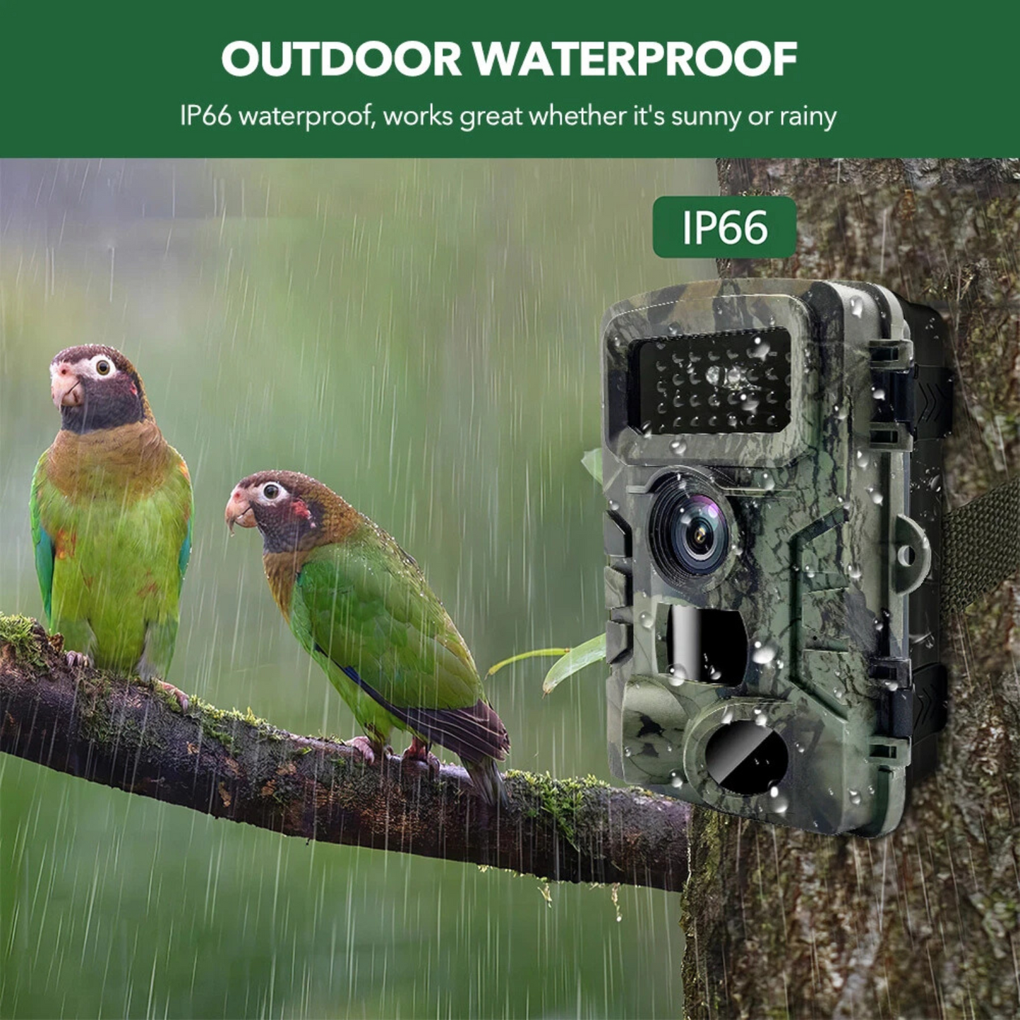 Outdoor Security Motion Cam Trail Hunting Camera 58MP Wildlife Game Night Vision