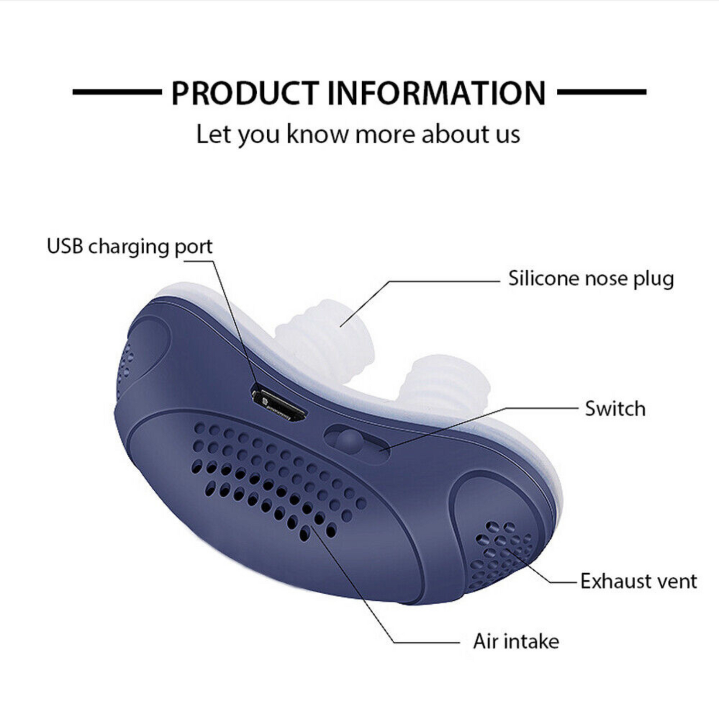 Anti-Snoring Device Sleep Apnea Micro Electric CPAP Noise Stop Snore Aid Stopper