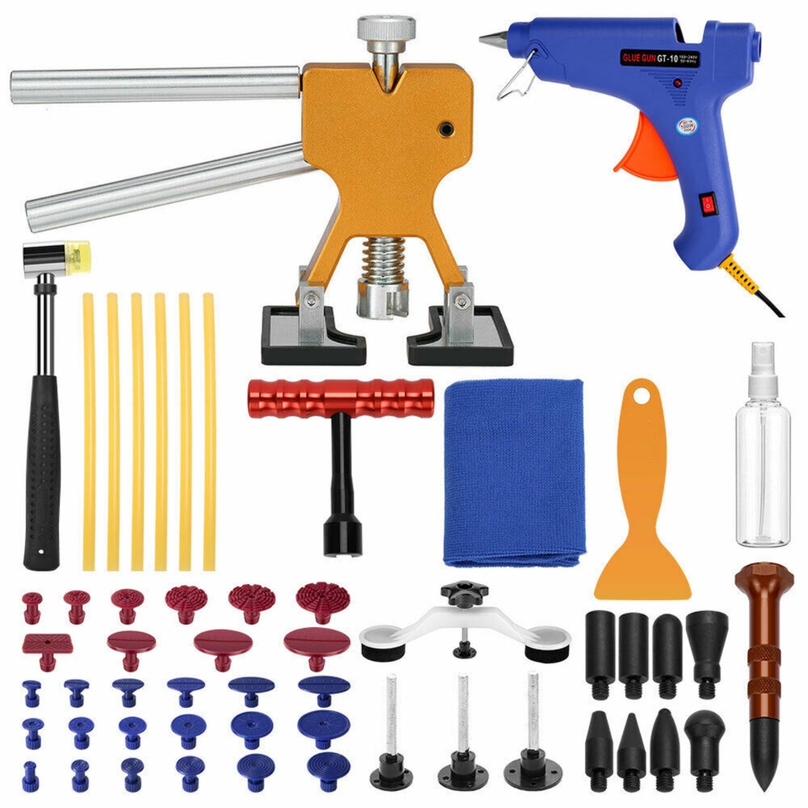 57pcs Paintless Car Dent Repair Kit Lifter Removal Tools Board Line Hail