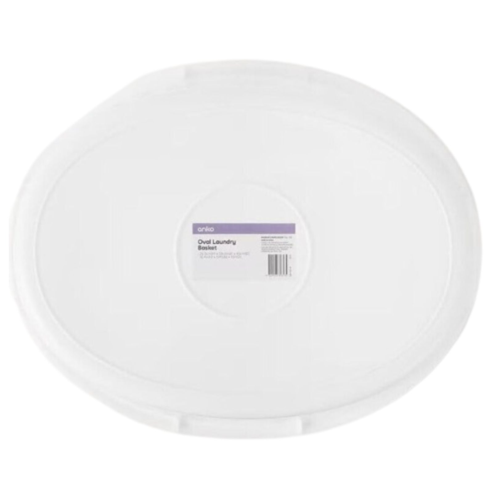 Washing Clothes Basket White Oval Laundry Carrier