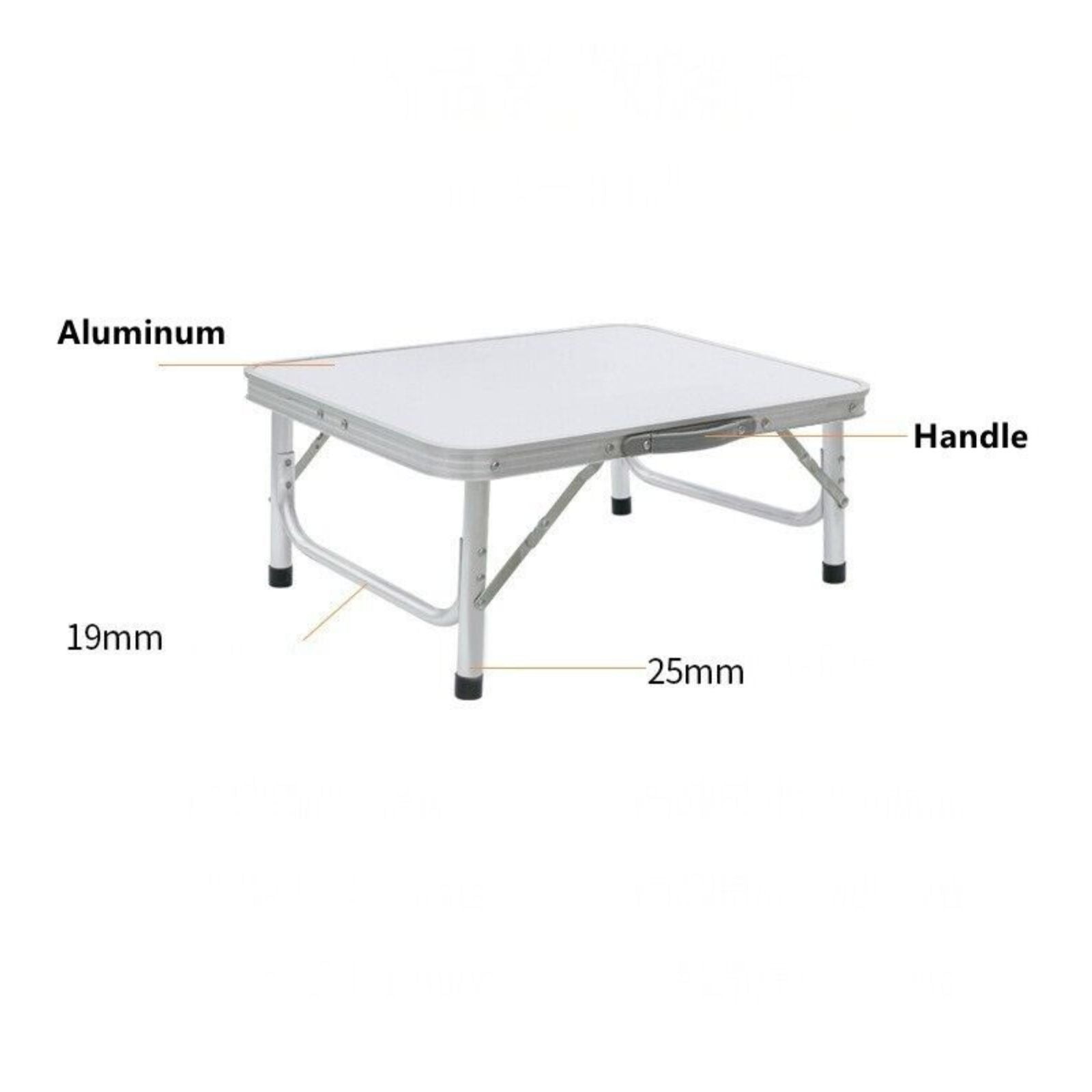 60cm Portable Folding Picnic Table Adjustable Camping Desk Outdoor