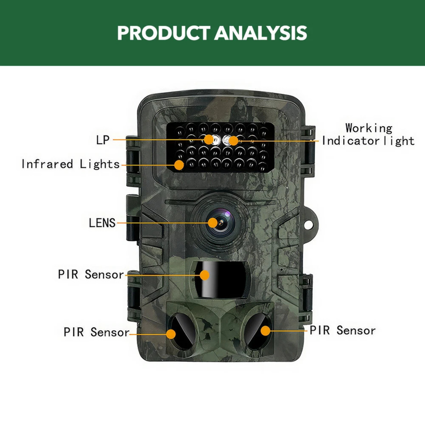 Outdoor Security Motion Cam Trail Hunting Camera 58MP Wildlife Game Night Vision