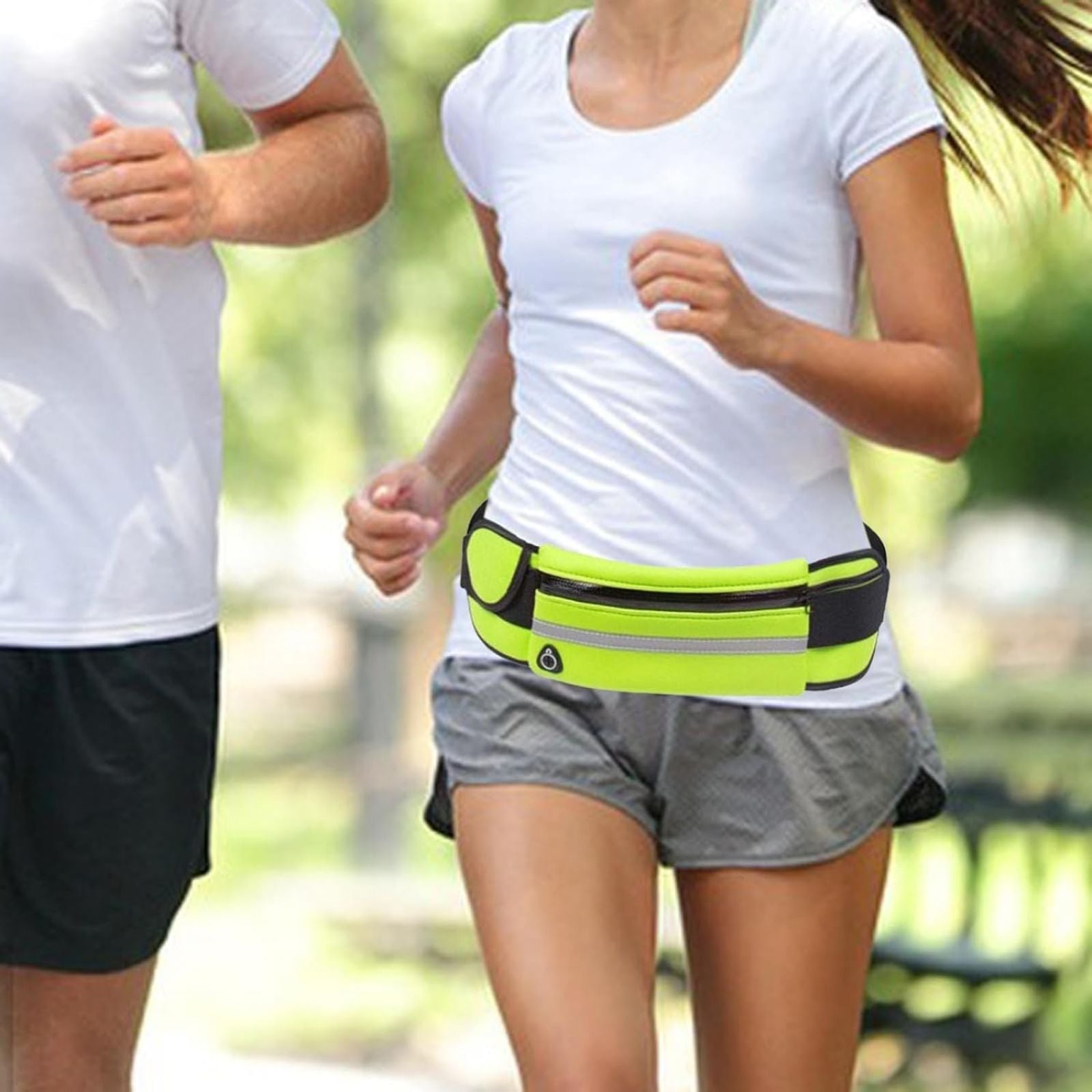 Green Fanny Pack Waist Belt Waterproof Money Wallet Zip Pouch Running Bum Bag