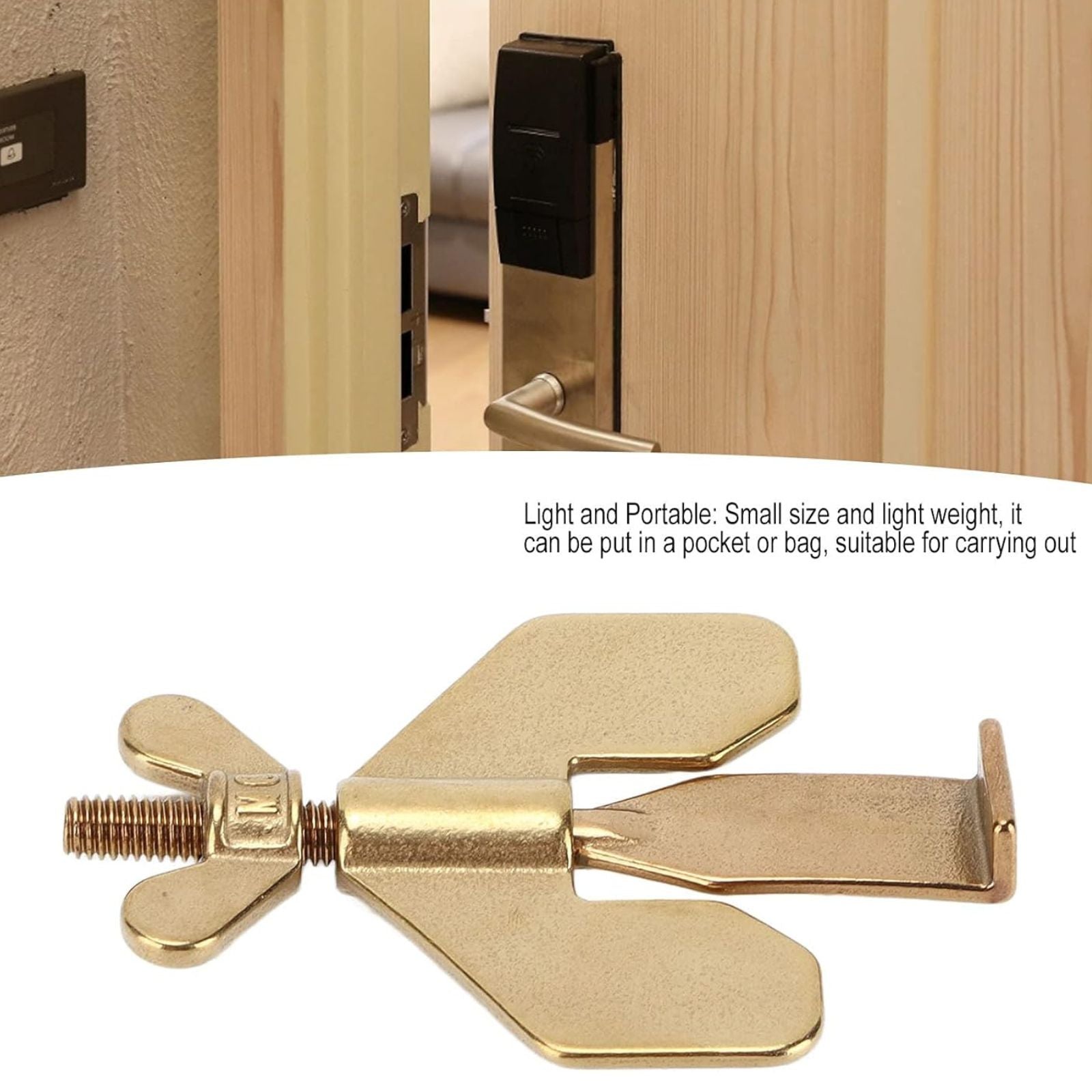 Addalock Safe Lock Portable Door Lock Hotel Home Safety Travel Security Gold