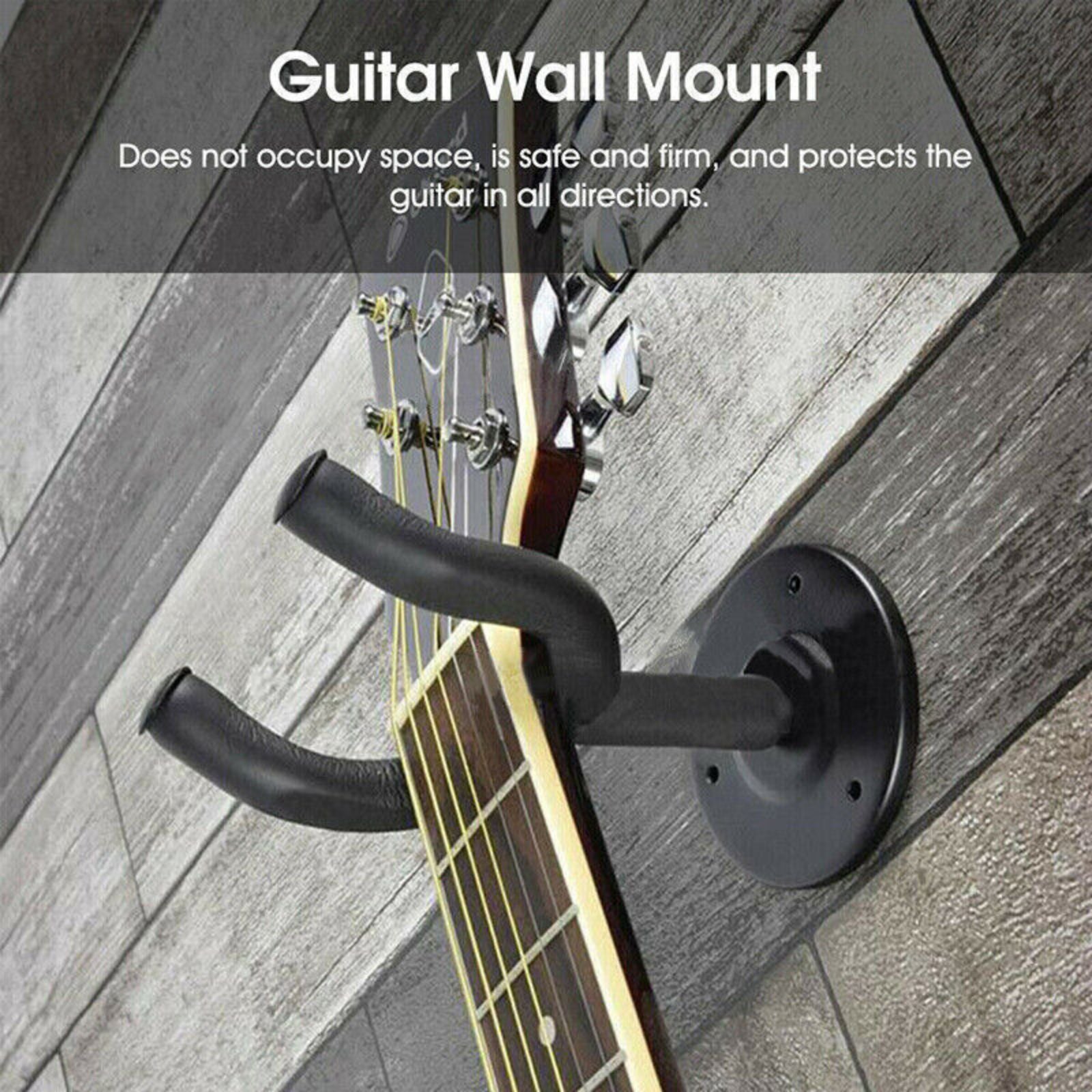 Wall Mount Guitar Holder Hook Rack 2pcs Guitar Hanger Padded Bracket Display