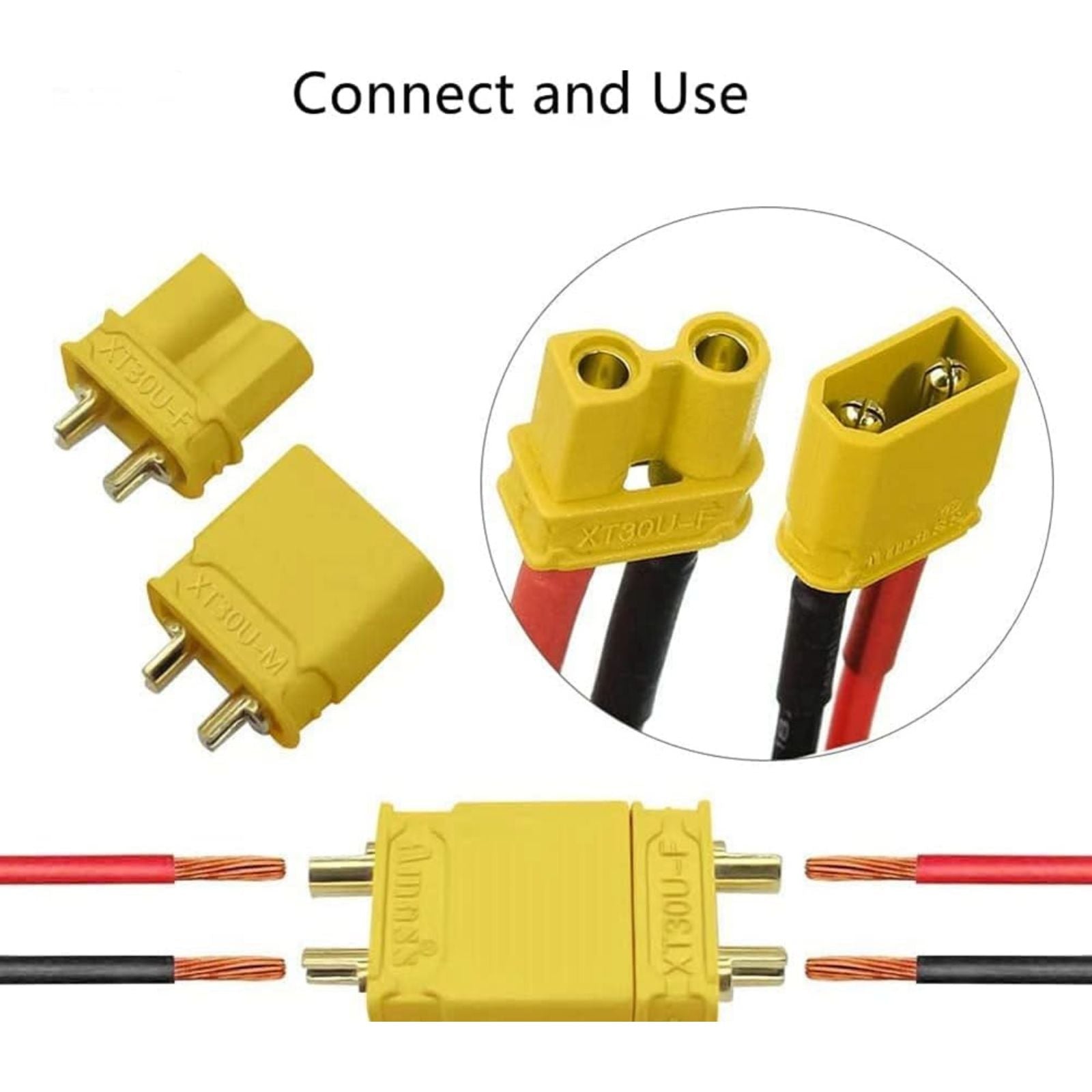 RC Connector Plug for Lipo Battery Male Female Bullet XT30 10 Pairs
