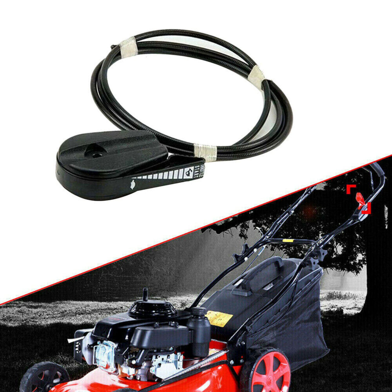 Heavy Duty Coated Cable For Victa Masport Rover Lawn Mower Throttle Control