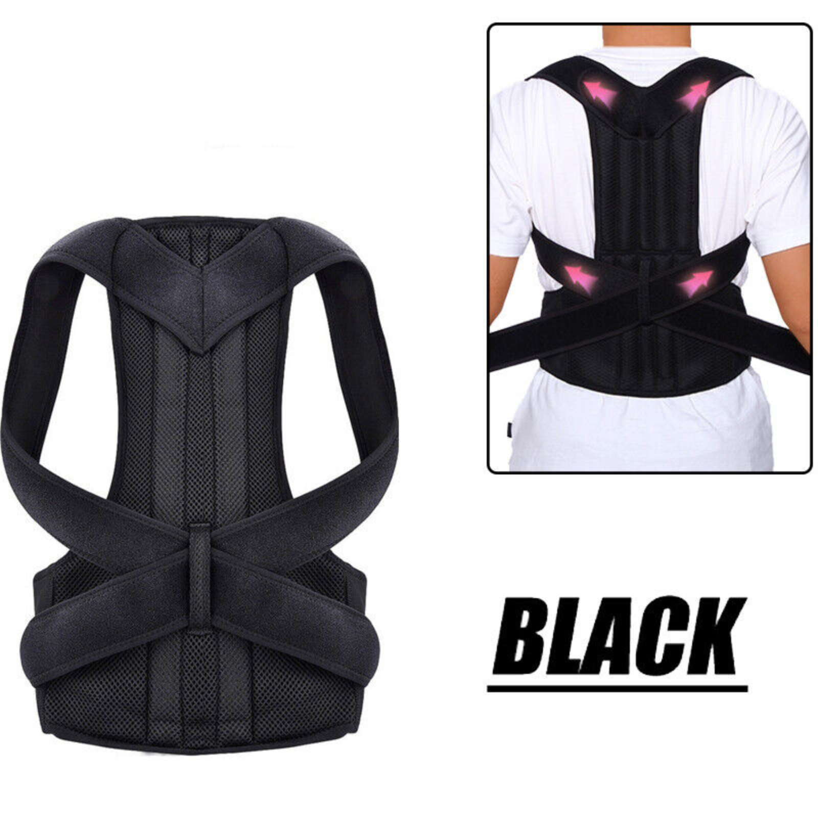 Medium Brace Belt Pain Relief Full Back Support Posture Corrector Lumbar Brace