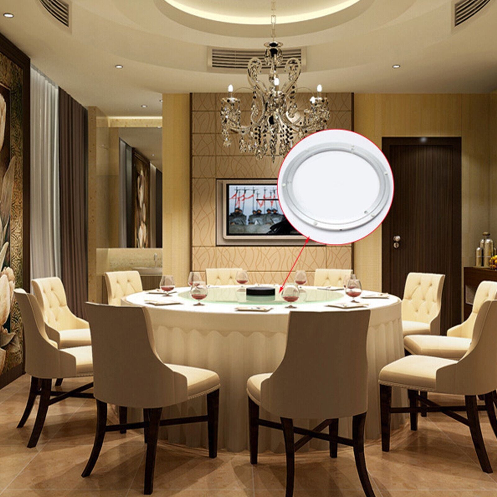 12" Rotating Lazy Susan Aluminium Round Swivel Plate Turntable Bearing