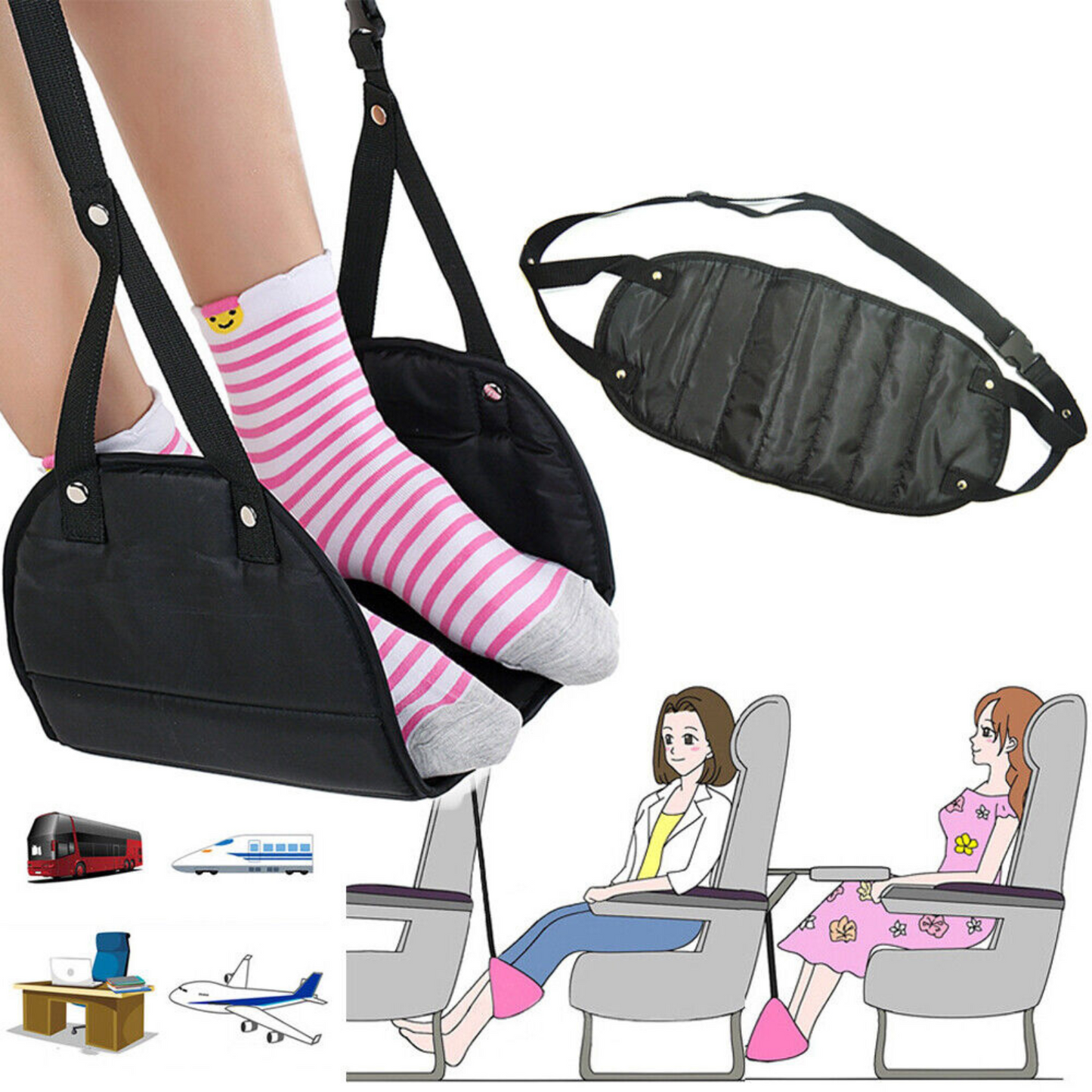 Hammock Foam Cushion Sling Travel Foot Rest Footrest Leg Pillow