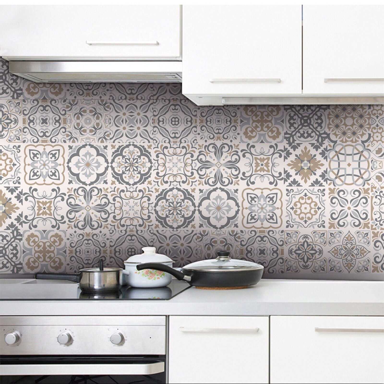 Bathroom Self-Adhesive Mosaic Kitchen Moroccan Style Wall Sticker 24pcs Tiles