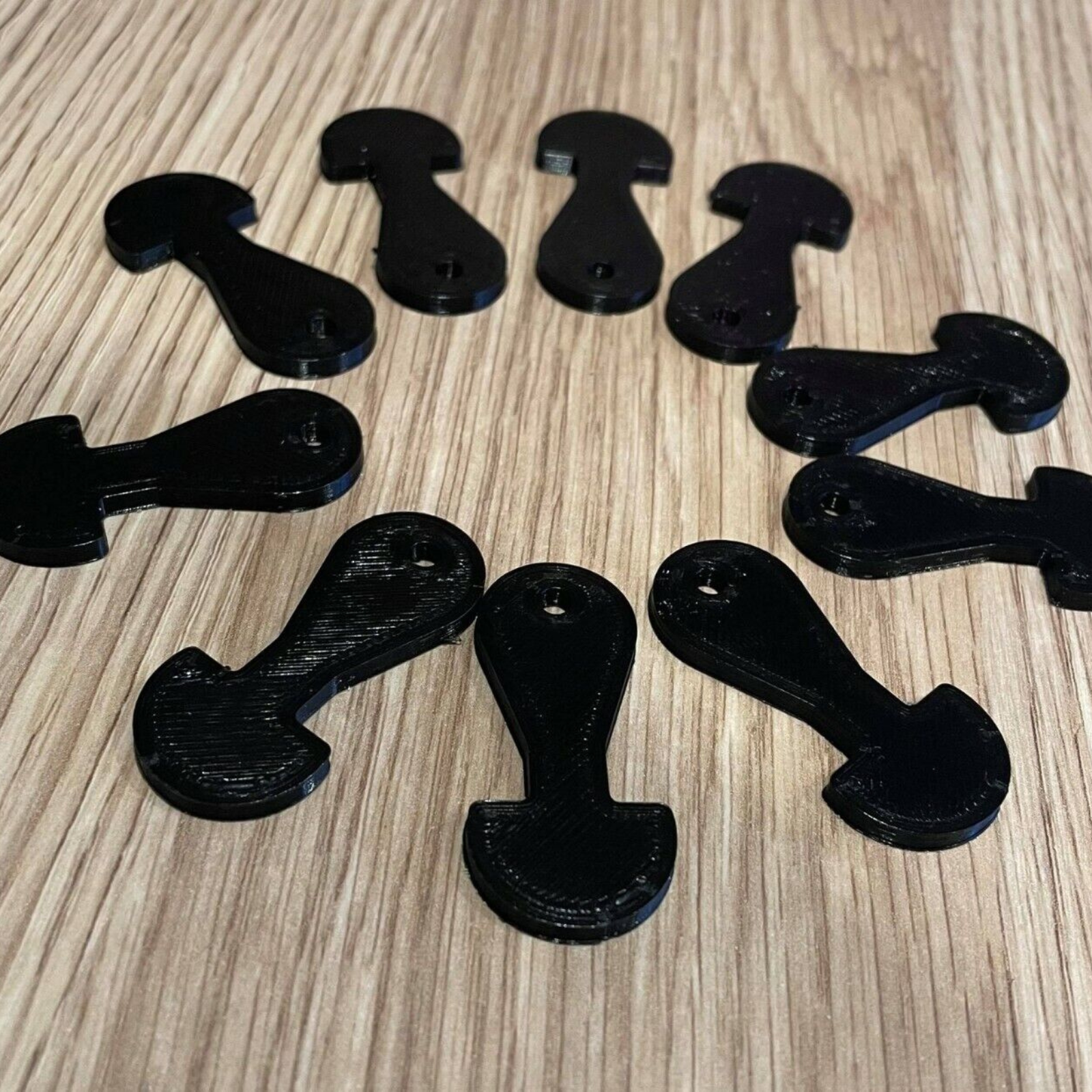 10x Trolley Token Shopping Cart Token Removable Trolley Token Black