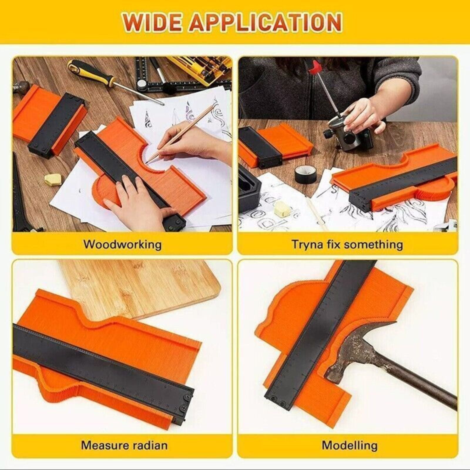 10inch Laminate Tile Edge Shape Duplicator Contour Edge Tiling Profile Gauge