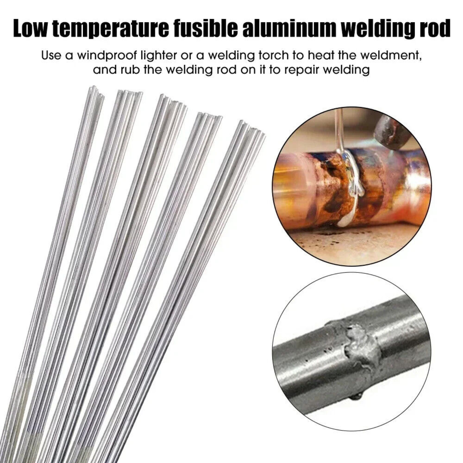 50x Welding Rods Aluminum Low Temp Flux-Cored Repair Alloy Fix 1.6x330mm