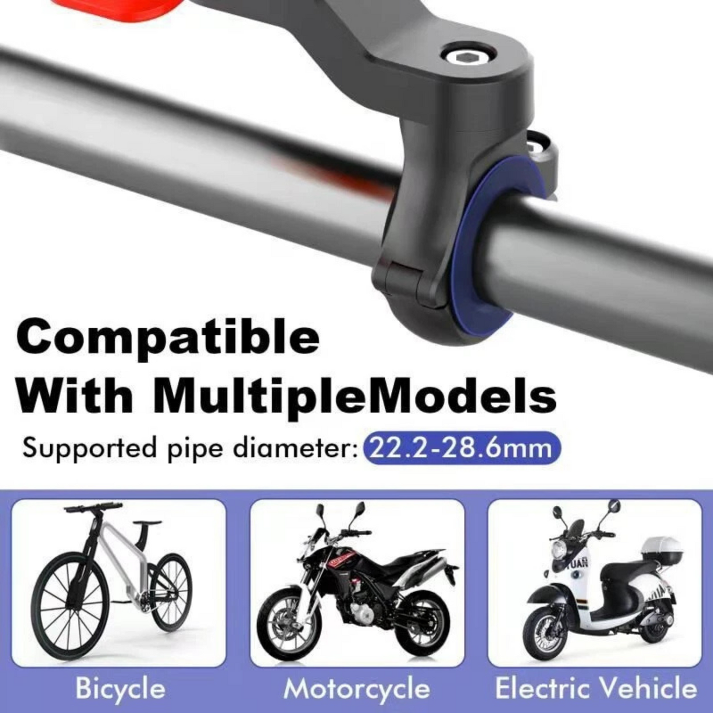 Phone Holder Mount Release Universal Motorcycle Bike Bicycle