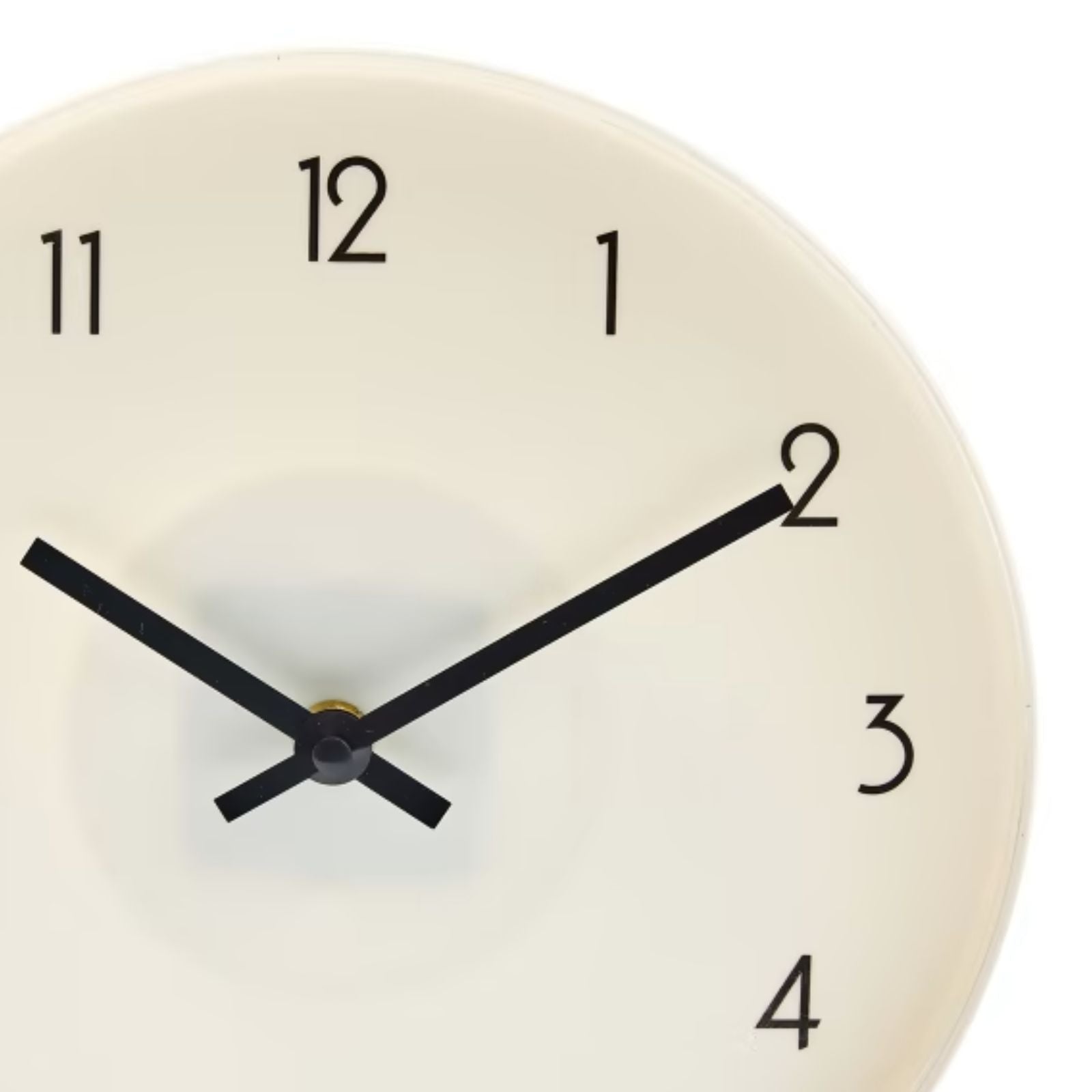 Wall Mounted Clock White Round Quarts Battery Operated Wall Clock
