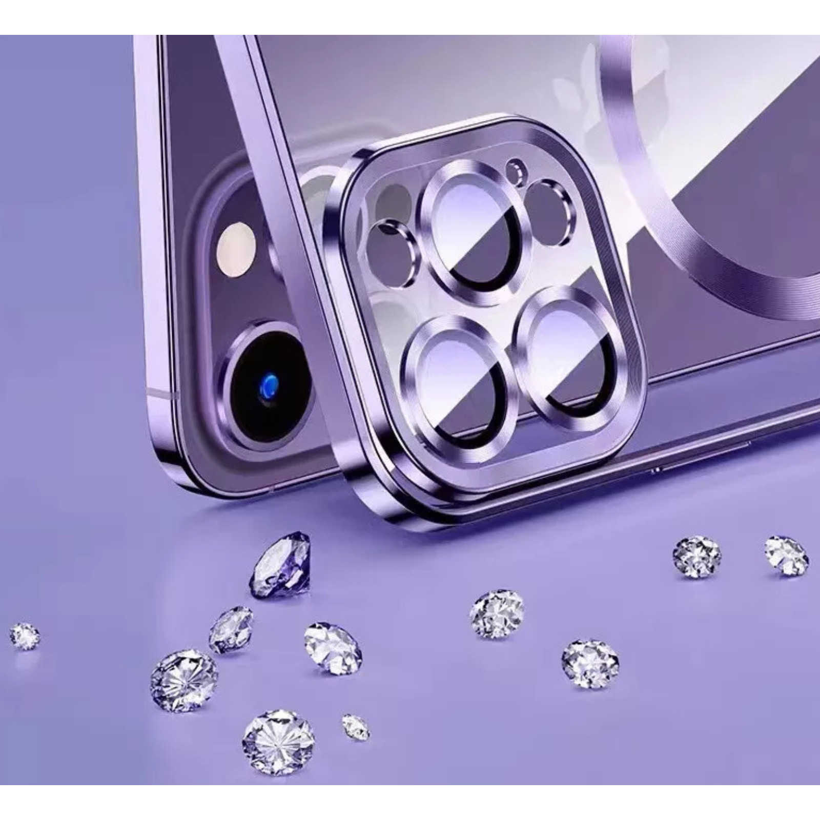 Shockproof Case Slim MagSafe Plating For iPhone 16 Pro Max Purple