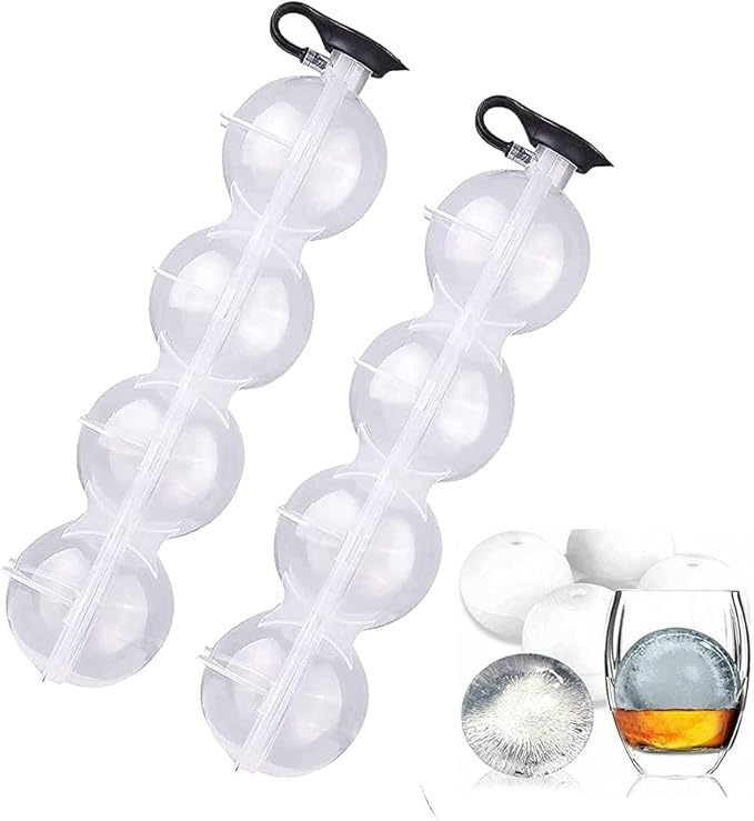 Sphere Cube Tray Big Silicone Mold 2X Ice Ball Maker Whiskey Round Mould