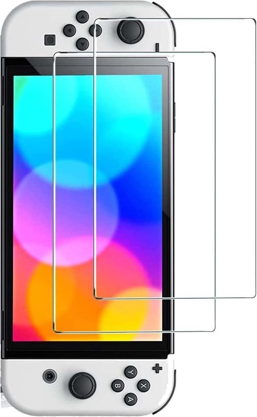 2 Pack Ultra Clear Tempered Glass Screen Protector Nintendo OLED Switch