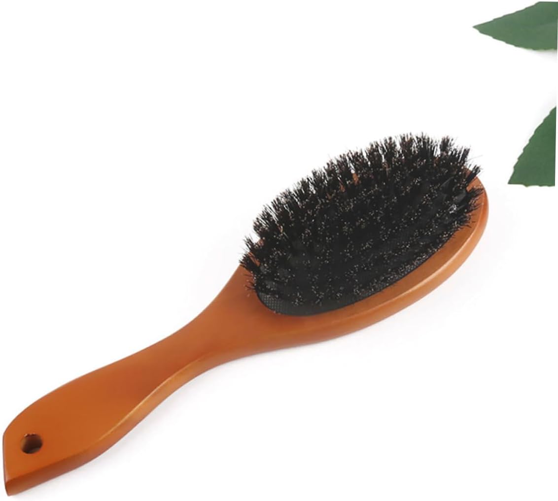Anti-static Oval Hairdressing Hair Comb Natural Boar Bristle Brush Style Comb