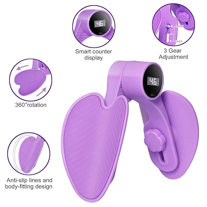 Pelvic Floor Muscle Kegel Exerciser Toner Inner Thigh Master Hip Trainer Purple