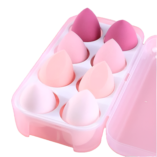 8PCS Puff Cosmetic Beauty Eggs Value Makeup Foundation Blender Sponge One Set