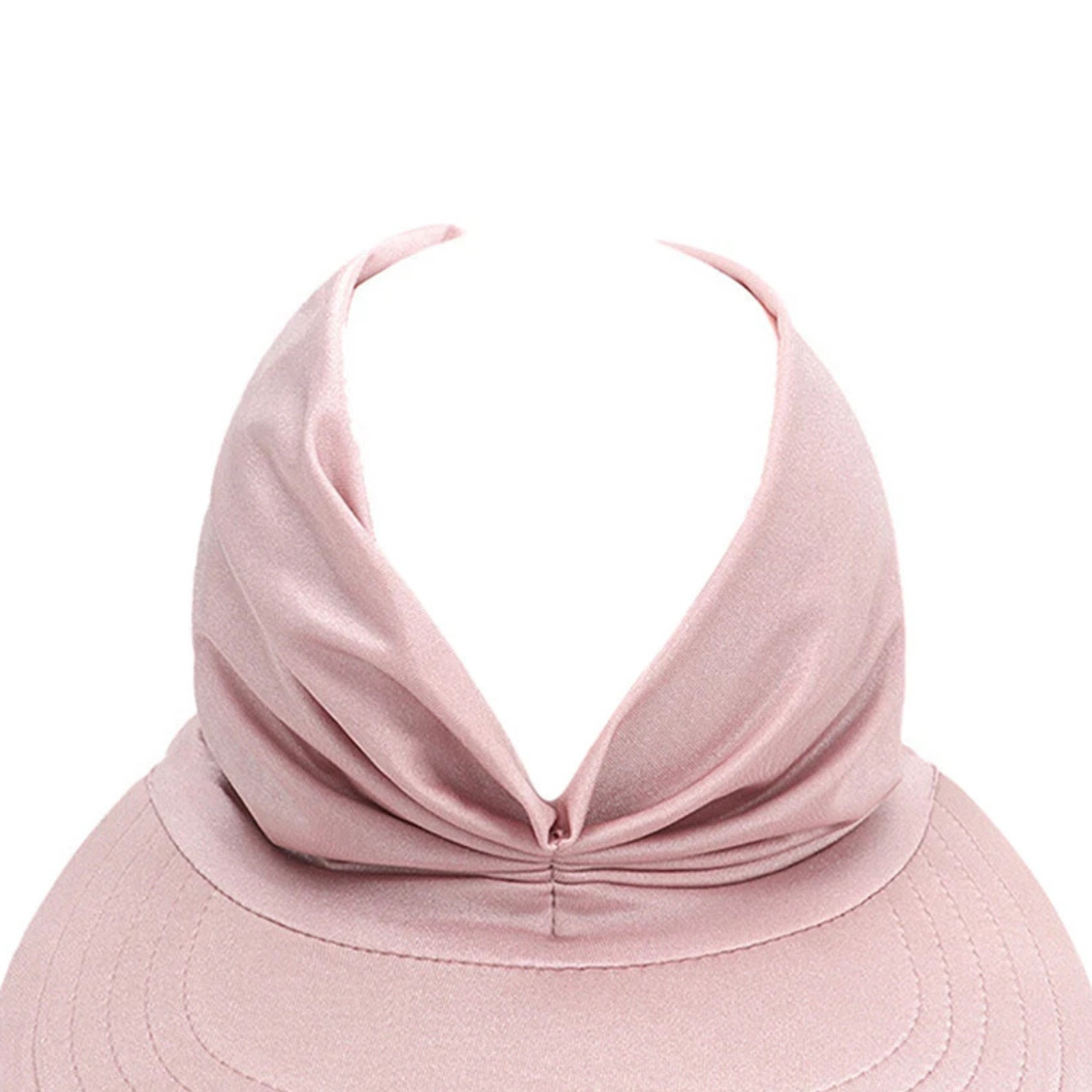 Summer Women Sport Pony Tail Visor Hat Swimming Cap Wide Brim Sun Shade Pink