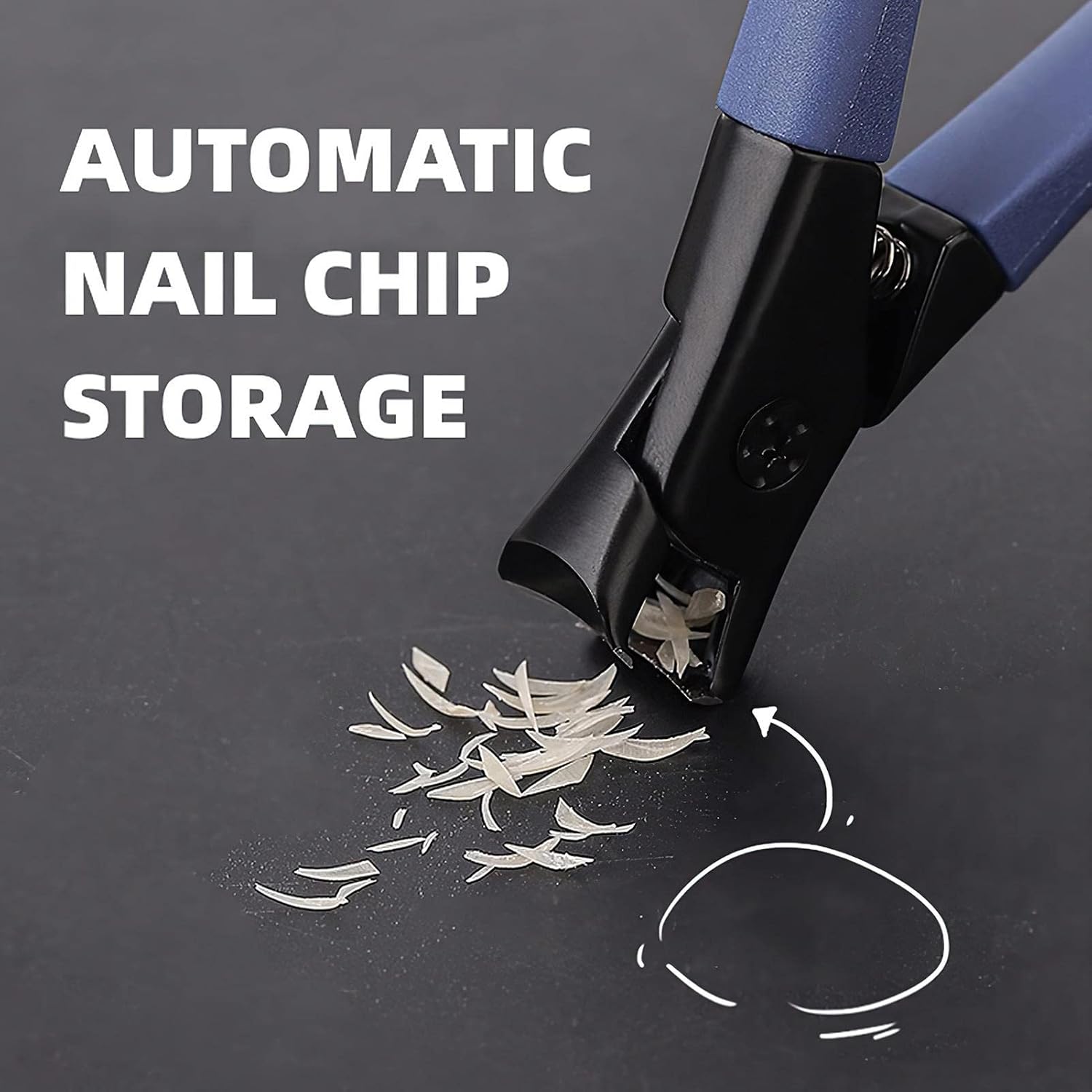 Large Special Household Nail Clipper Anti-splash Toe Nail Thick Clippers Blue