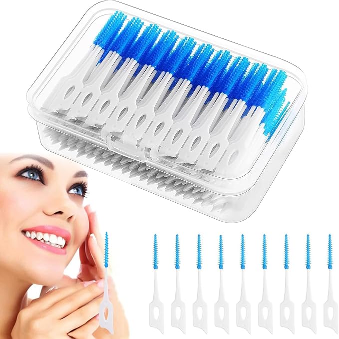 40x Tooth Dental Floss Toothpick Interdental Brush Floss Sticks Cleaning