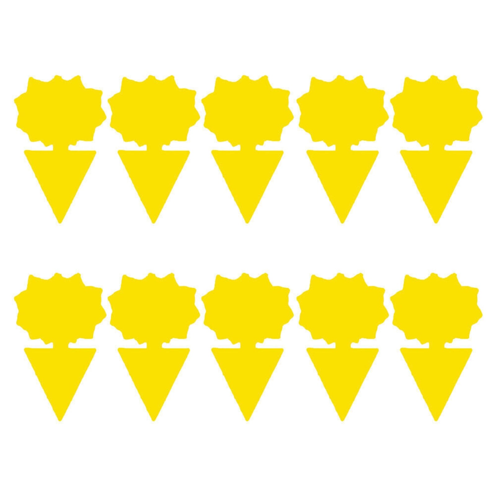 100pcs Sunflower Insect Killer Whitefly Thrip Fruit Fly Dual Sided Sticky Trap