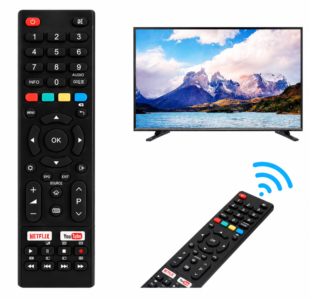 Replacement Remote Control RCKGNTVT006, T006, YDX137-G36 LED LCD Kogan TV