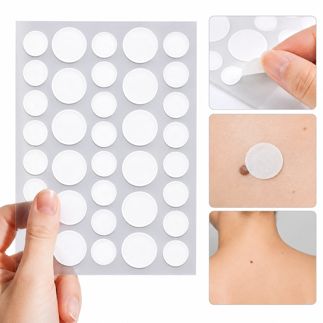 144Pcs Quick Effective Mole Removal Patches Skin Tag Remover Pad Sticker