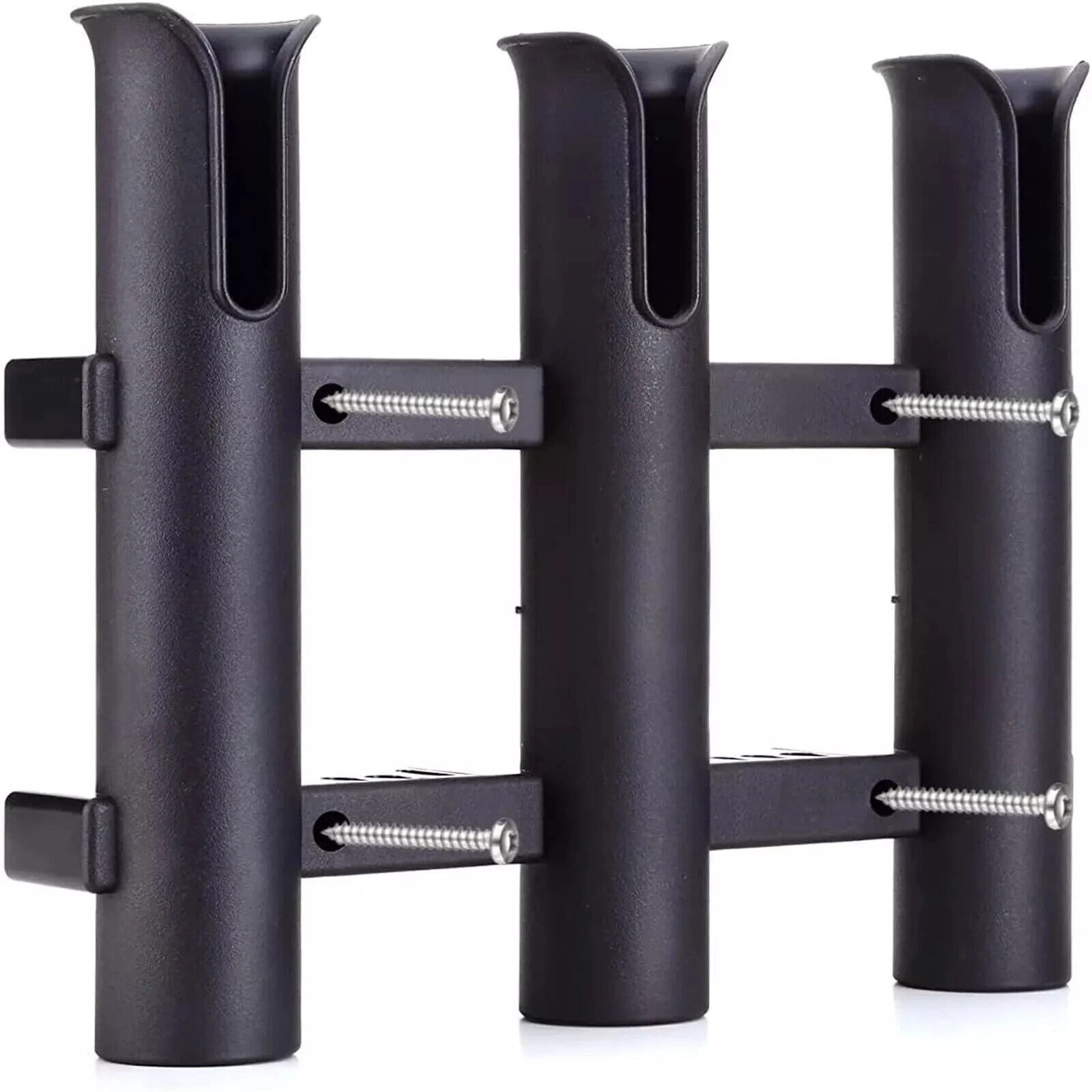 1x Fishing Rod Rack 3 Tube Holder Black Outdoor Portable Storage Tool Set