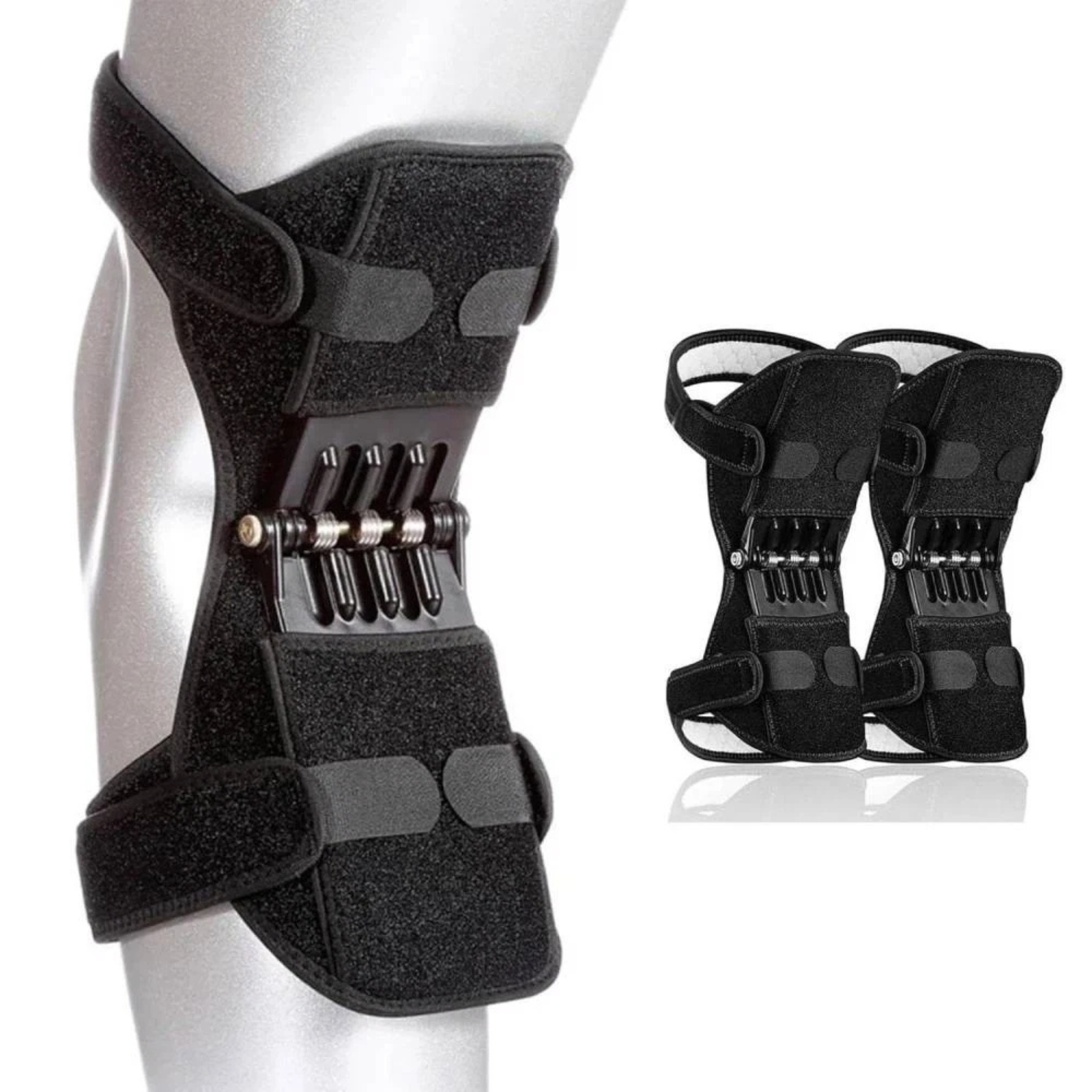 Power Spring Knee Pads 2x Brace Leg Support Protector Gear