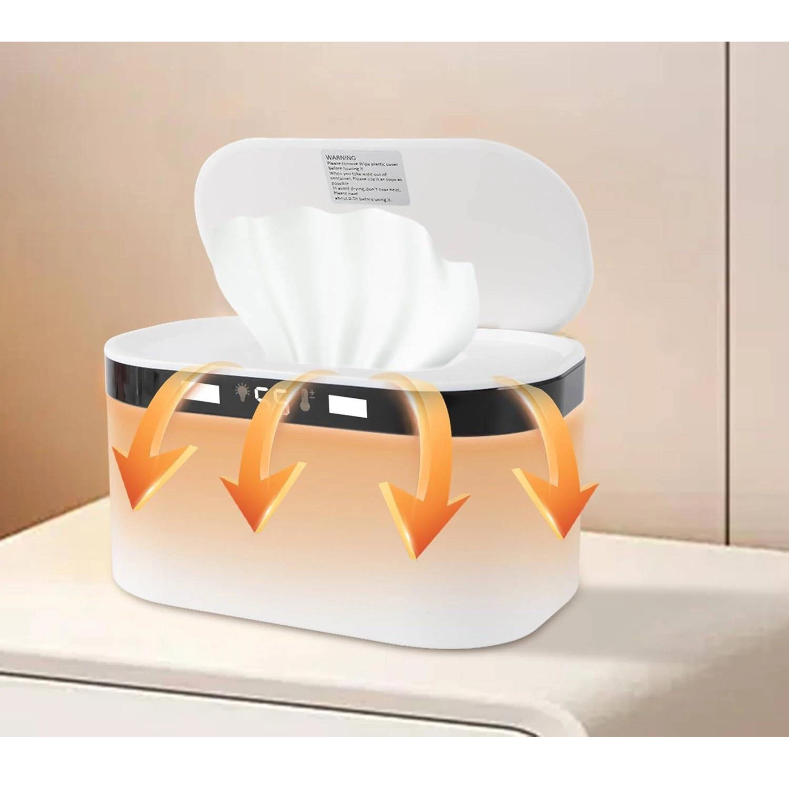 Wipe Baby Warmer Dispenser Temperature Display Heated Storage Box