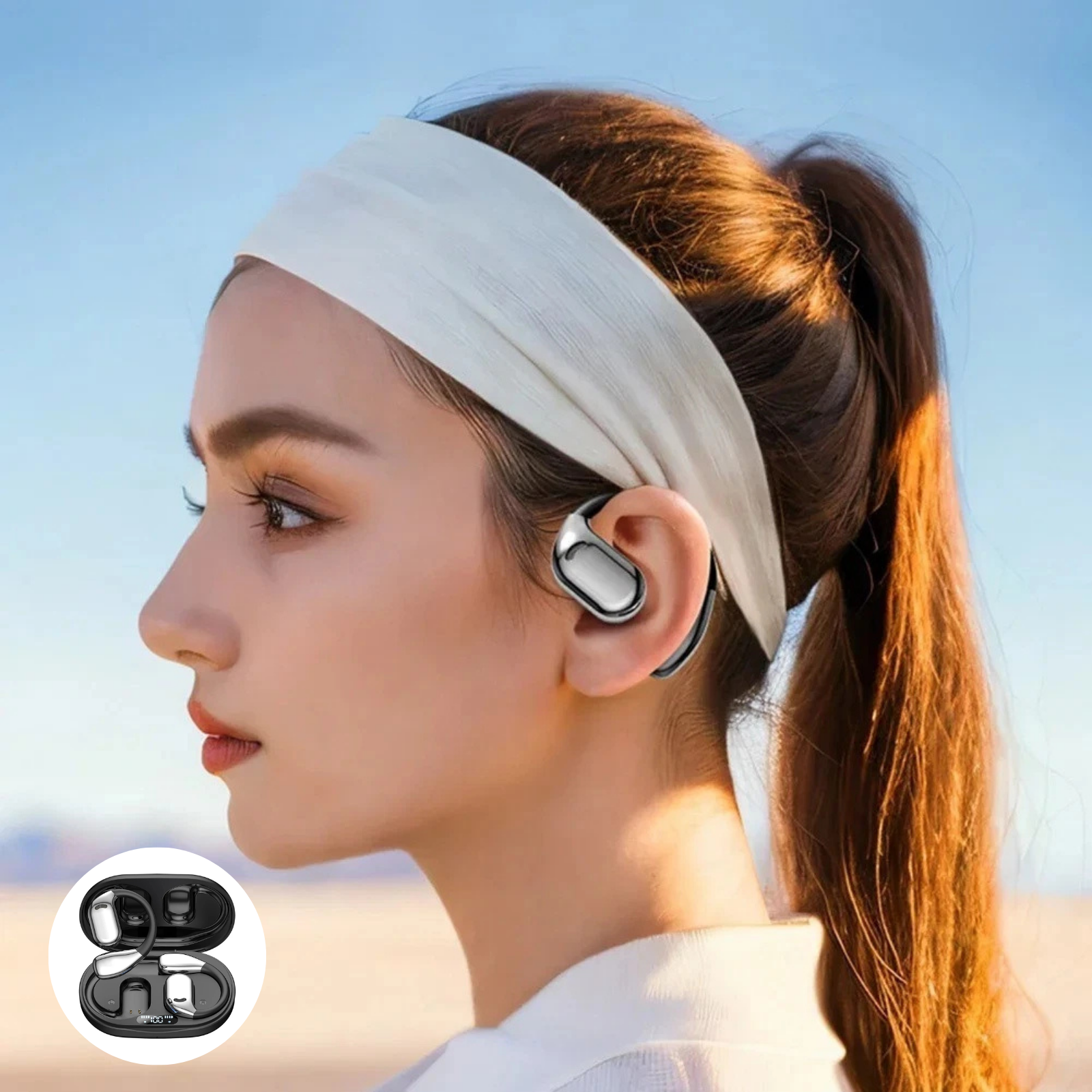 Translator AI Earbuds 144 Languages Real Time Wireless Headset Black
