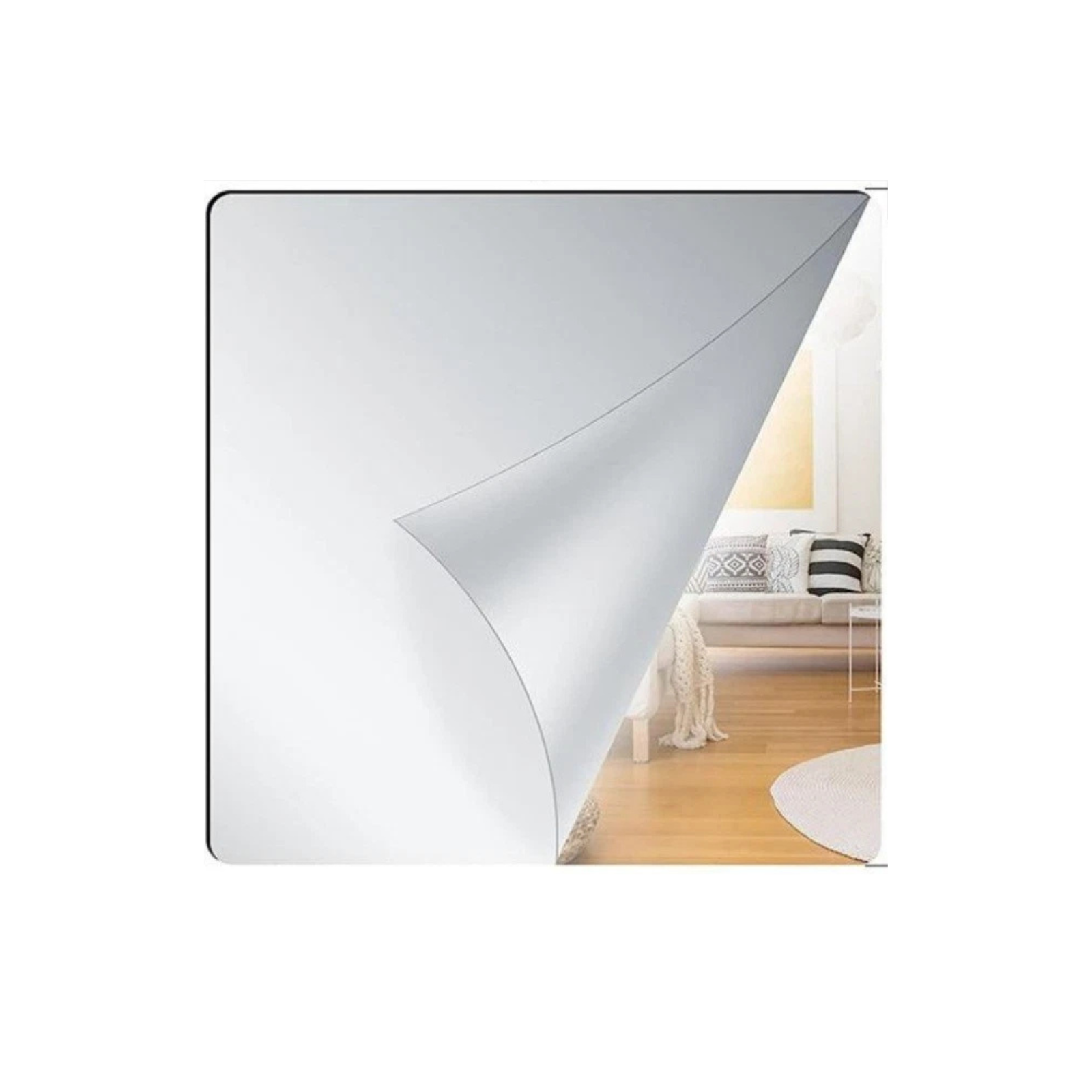 Mirror Wall Stickers Non Glass Decorative Panels 30x30cm Home Decor