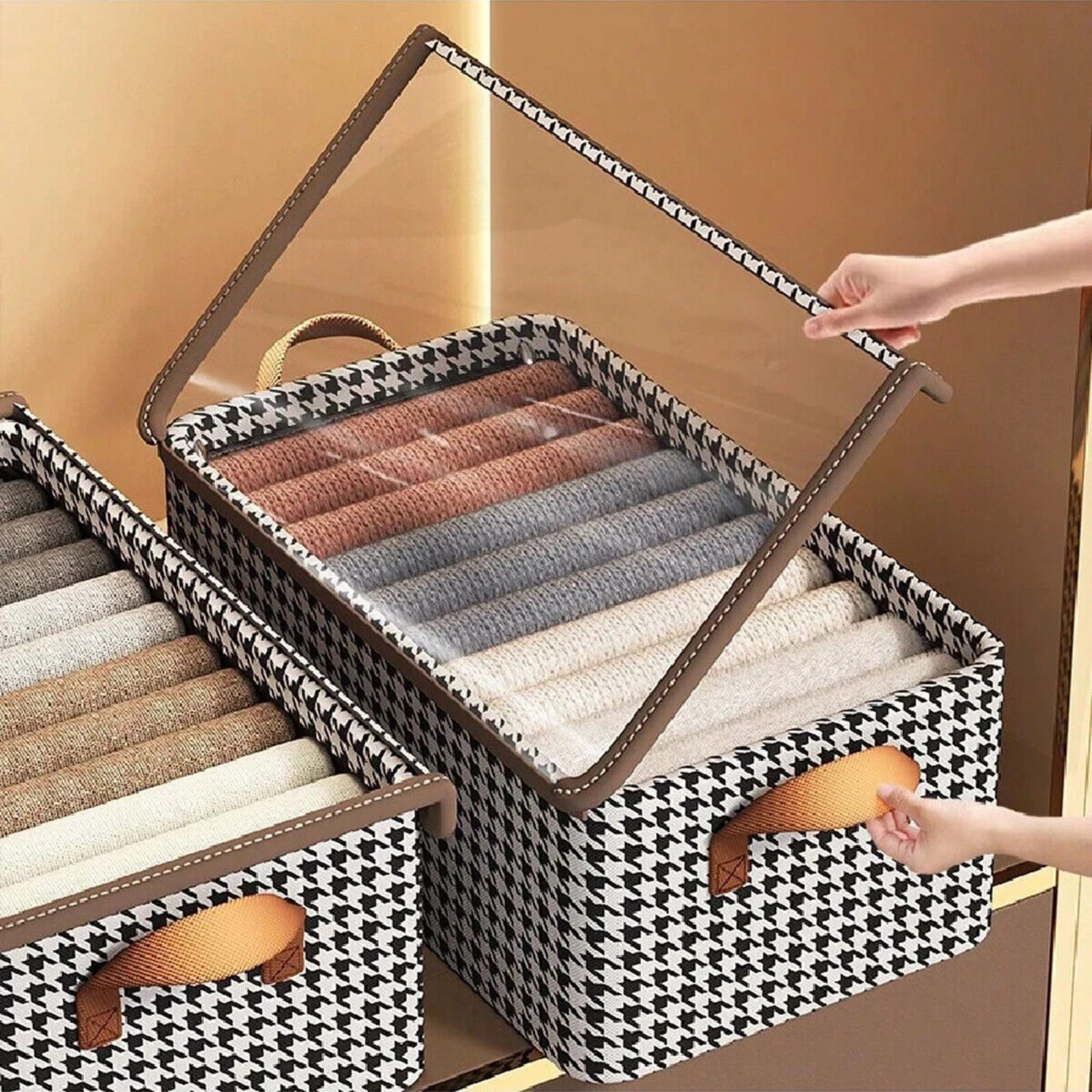 Clothes Foldable Storage Box Washable Organizer Large Capacity Bin